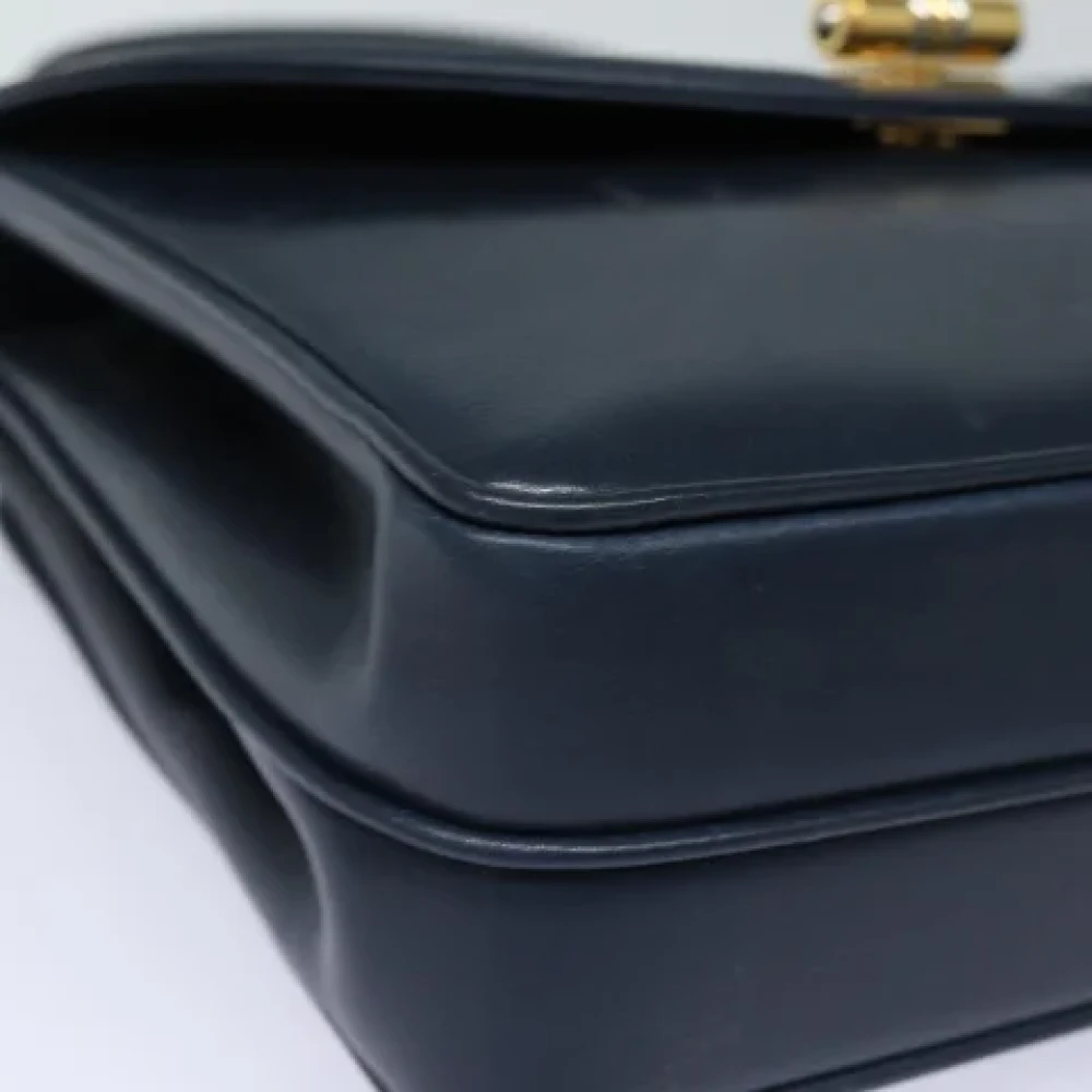Gucci Vintage Pre-owned Leather gucci-bags Blue Dames