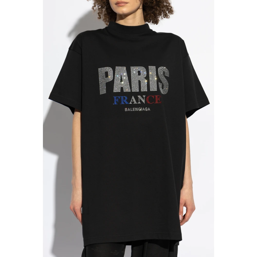 Balenciaga T-shirt met logo Black Dames