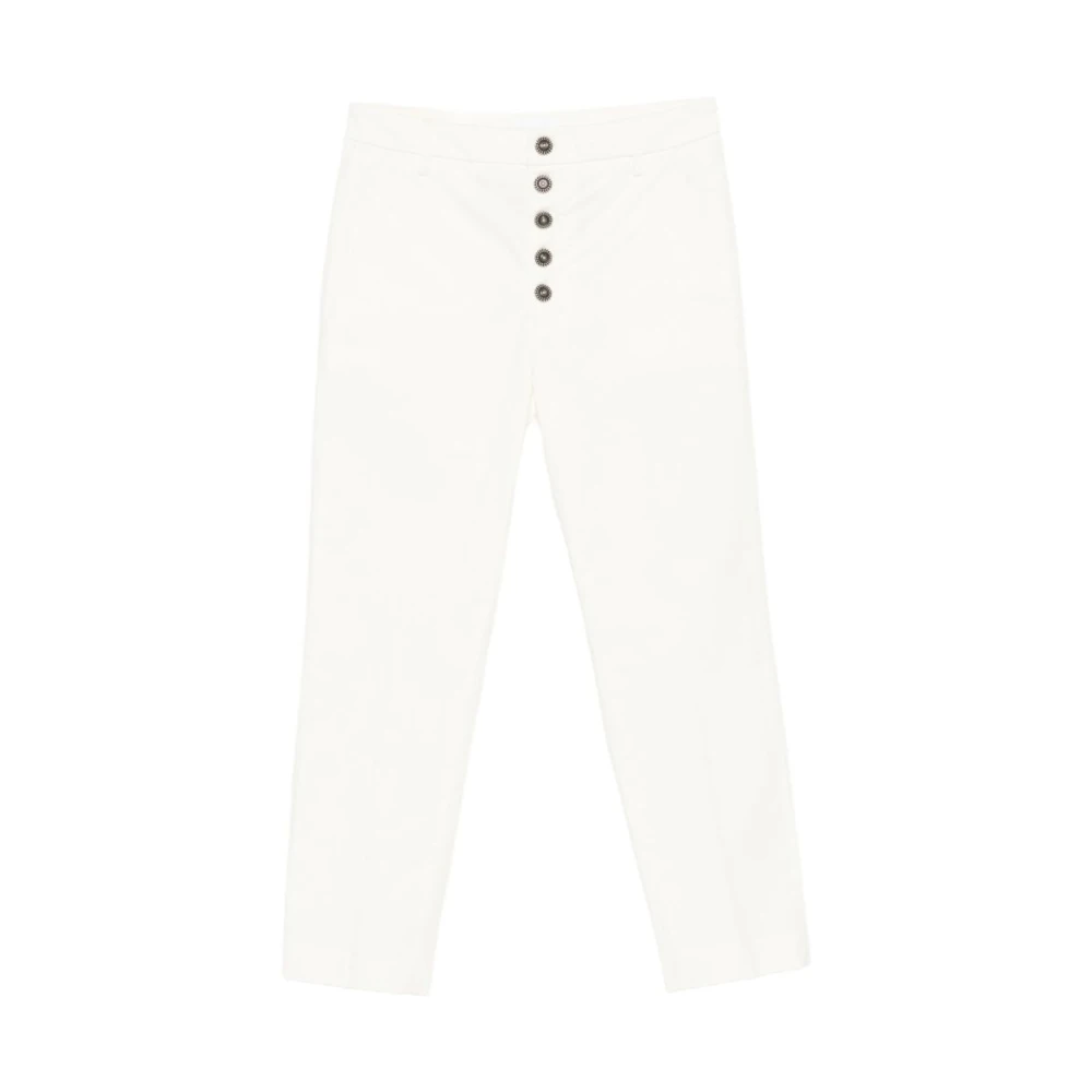 Dondup Donna Bianco Pantaloni, W28, New,