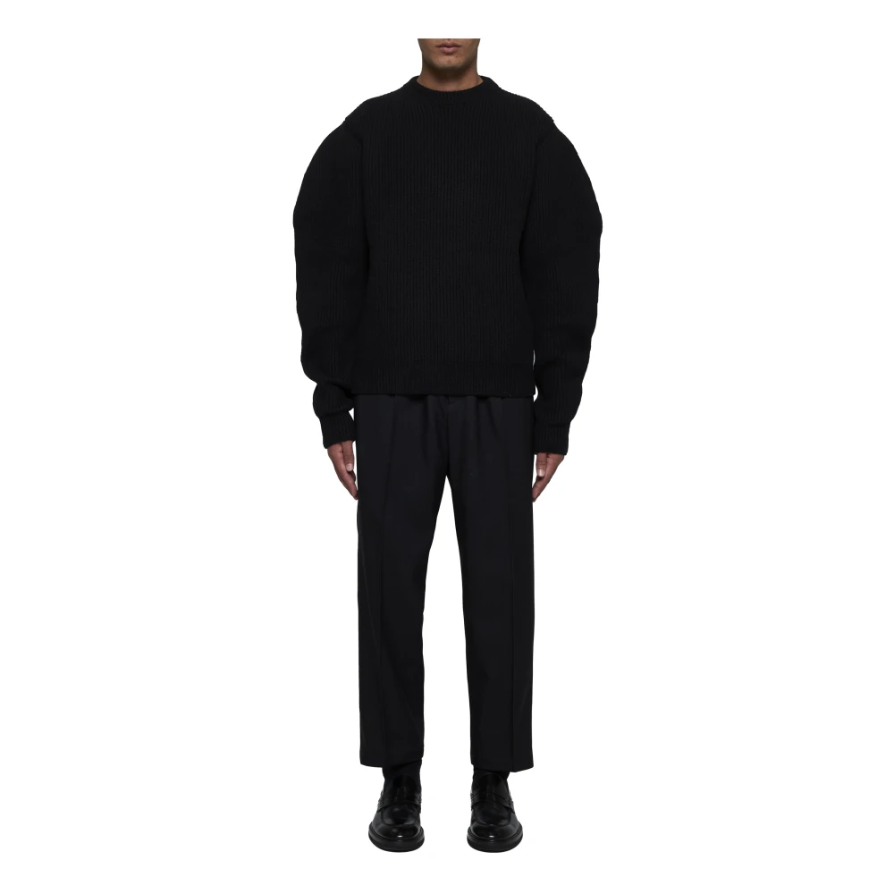 Jil Sander Zwarte Truien voor Mannen Black Heren