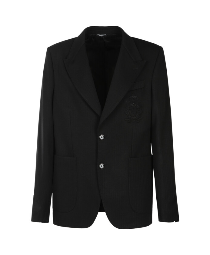 veste-noire-destructuree-en-jersey-avec-patch-dg