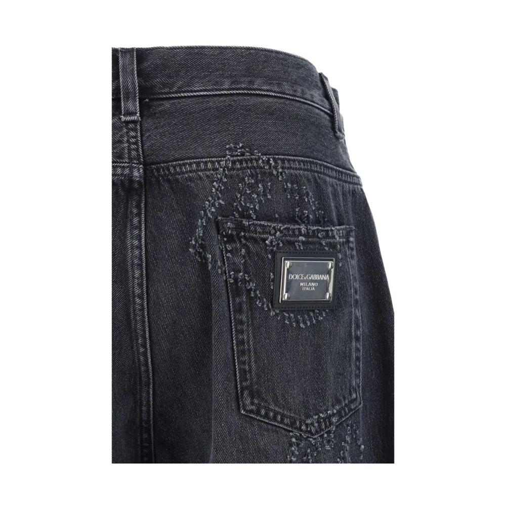 Dolce & Gabbana Denim broek met D&G monogram Blue Heren