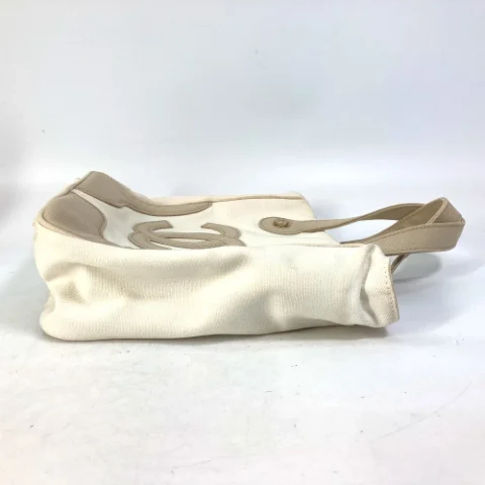 Chanel Vintage Pre-owned Canvas totes Beige Dames