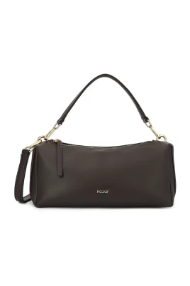 Kazar Minimalist mörkbrun läderväska