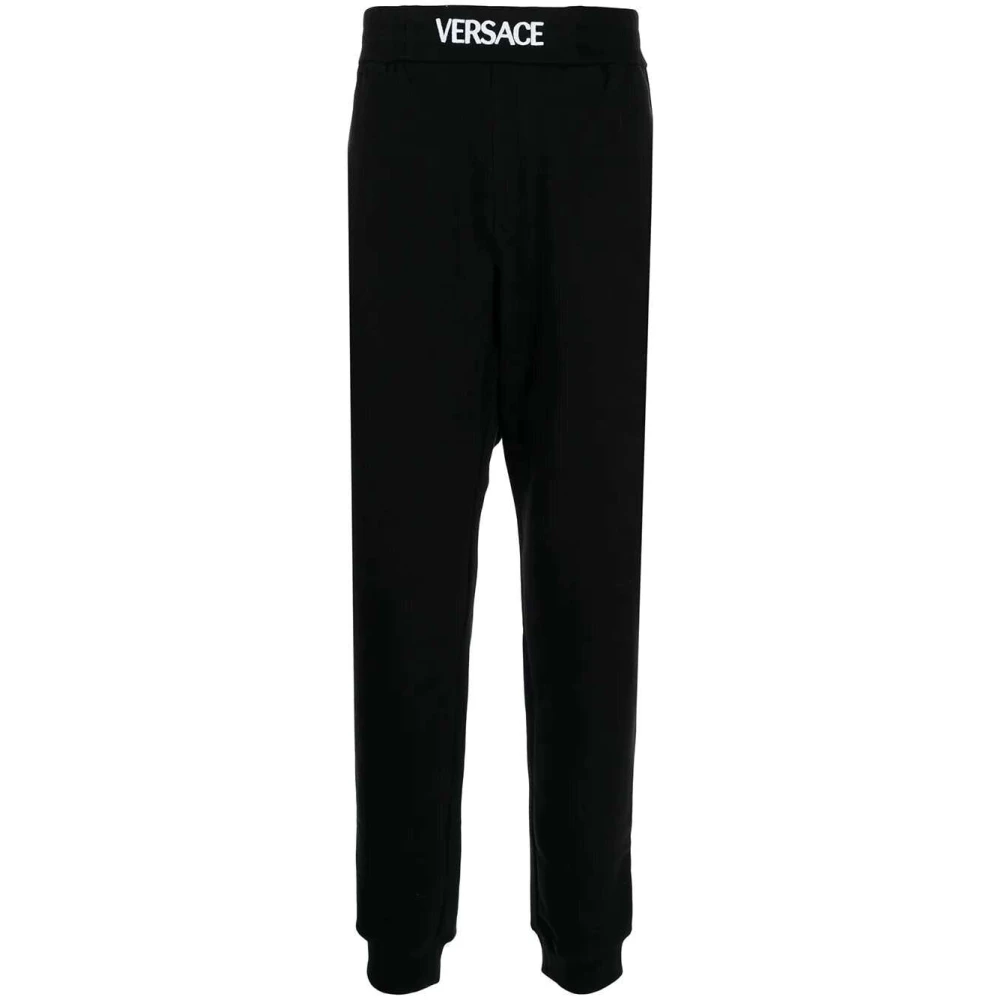 Versace Logo Tailleband Track Pants Black Heren