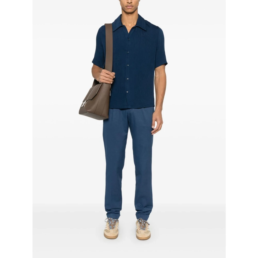 Michael Coal Blauwe Broek met Verborgen Rits Blue Heren