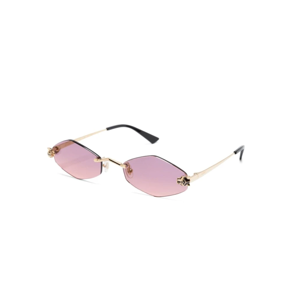 Cartier Women's Yellow Sunglasses, 55 Mm, Panthère Sunglasses