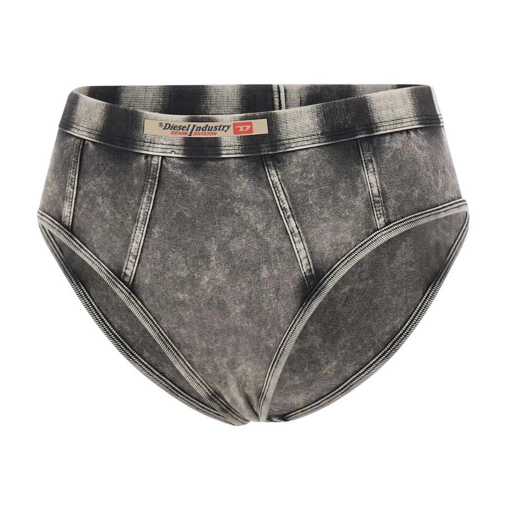 Diesel Zwarte Stretch Katoenen Briefs High-Cut Black Dames