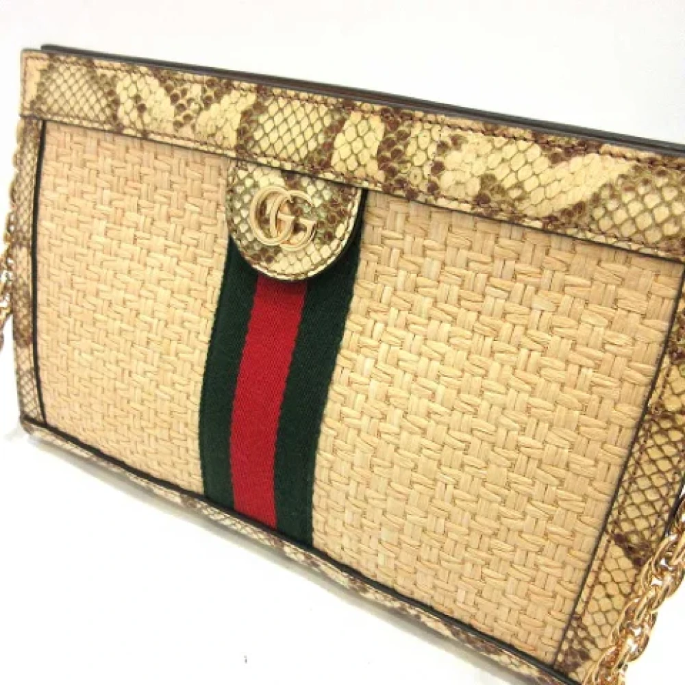Gucci Vintage Pre-owned Fabric gucci-bags Beige Dames