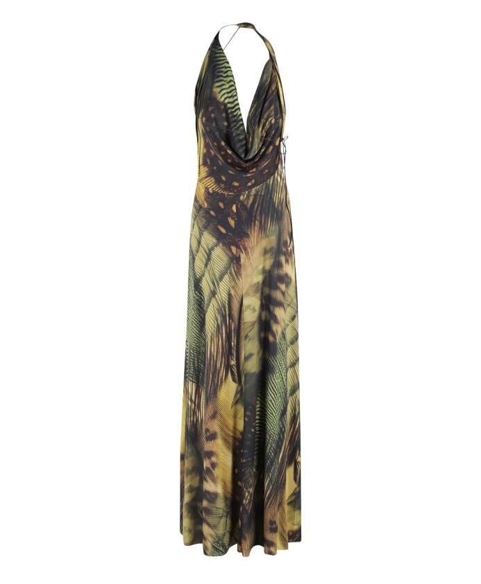 jungle-print-lange-jurk-multicolor