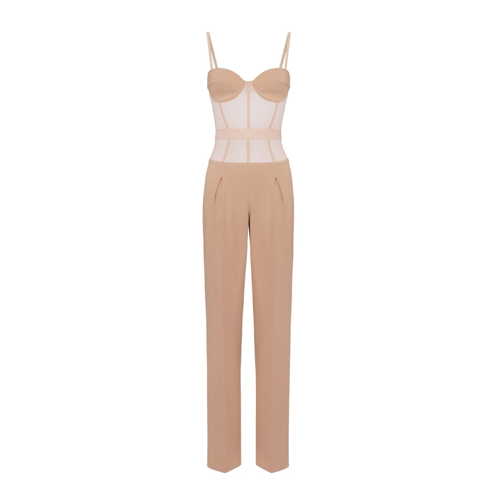 Elisabetta Franchi Stijlvolle Jurk Collectie Beige Dames