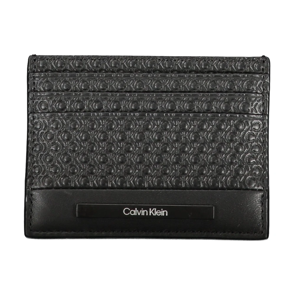 Calvin Klein Heren Portemonnee Zwart Kaarthouder Centrale Zak Black Heren