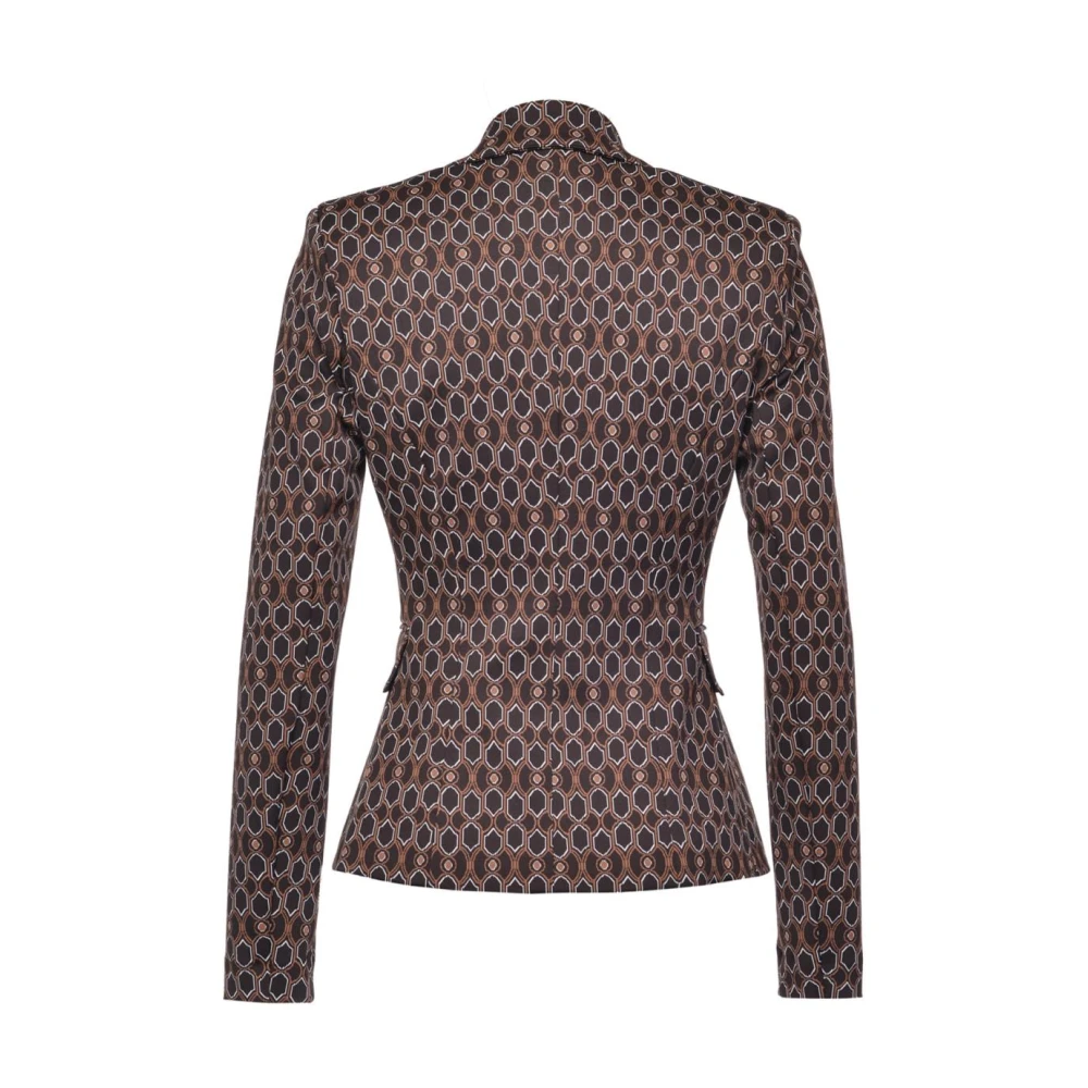 pinko Stijlvolle Jas in Puntstof Brown Dames