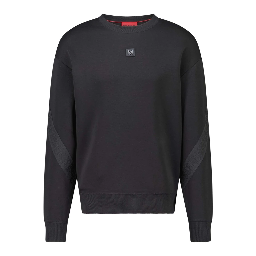 Hugo Boss Sweatshirt met logodetail Black Heren