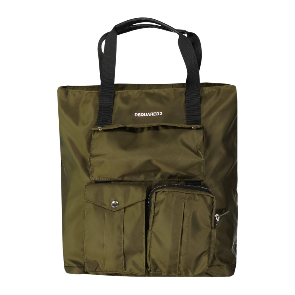 Dsquared2 Stoffen Tote Tas Green Dames
