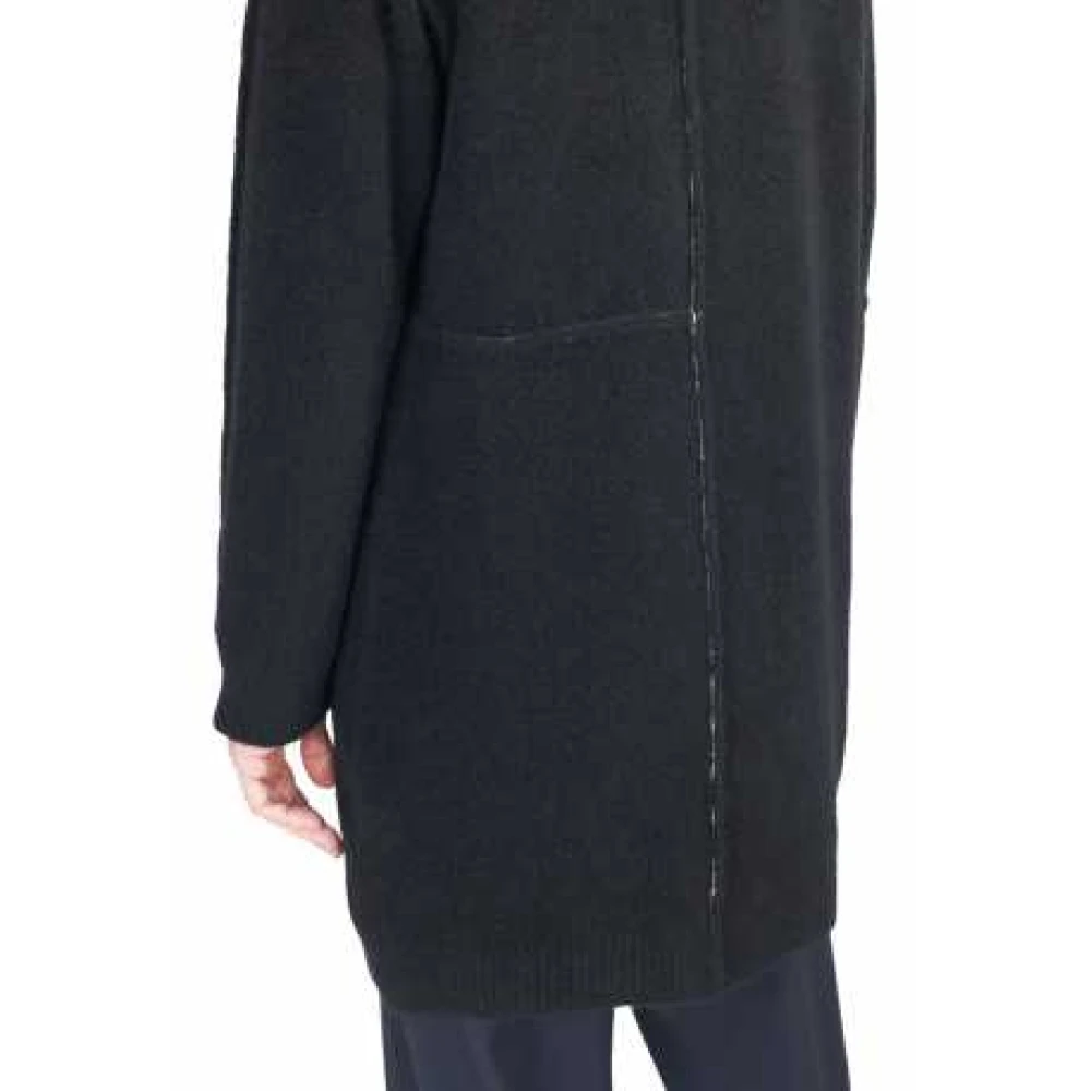 Isabel Benenato Lange Hooded Yak Vest Zwart Black Heren
