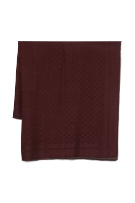 echarpe-bordeaux-a-franges-motif-noir