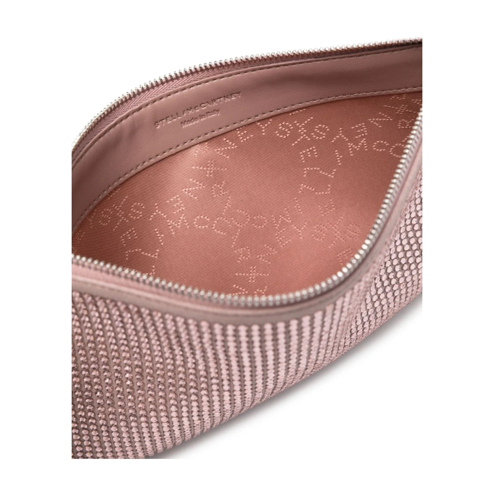 Stella Mccartney Poederroze Faux Suède Schoudertas Pink Dames