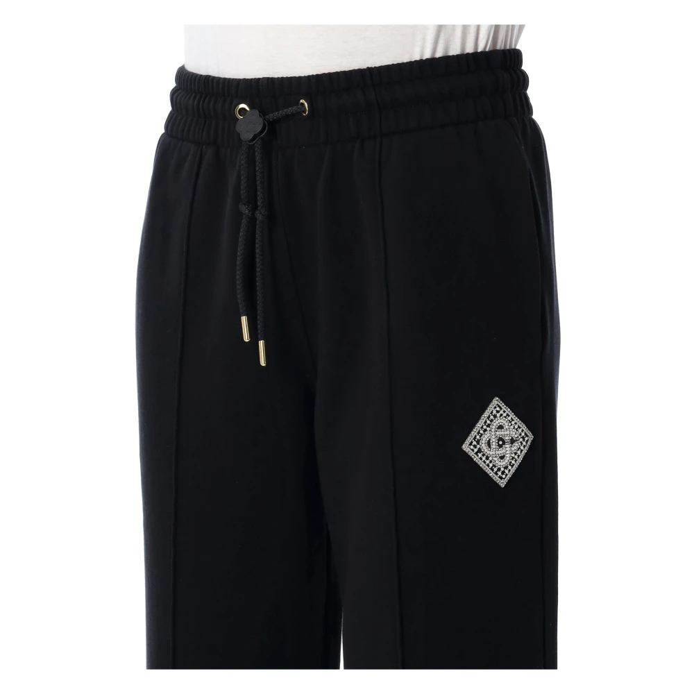 Casablanca Parel Diamant Patch Joggingbroek Black Dames