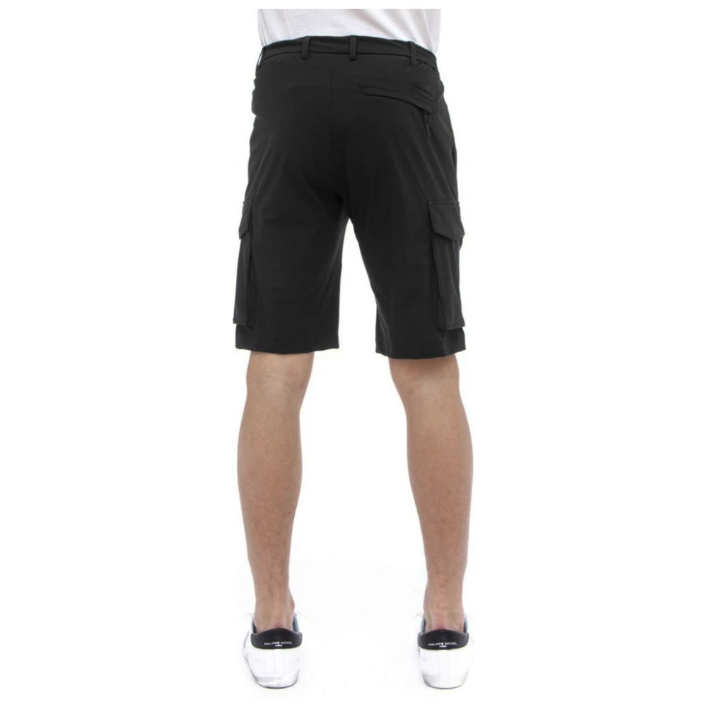 People of Shibuya Technische elastische shorts met cargozakken Black Heren