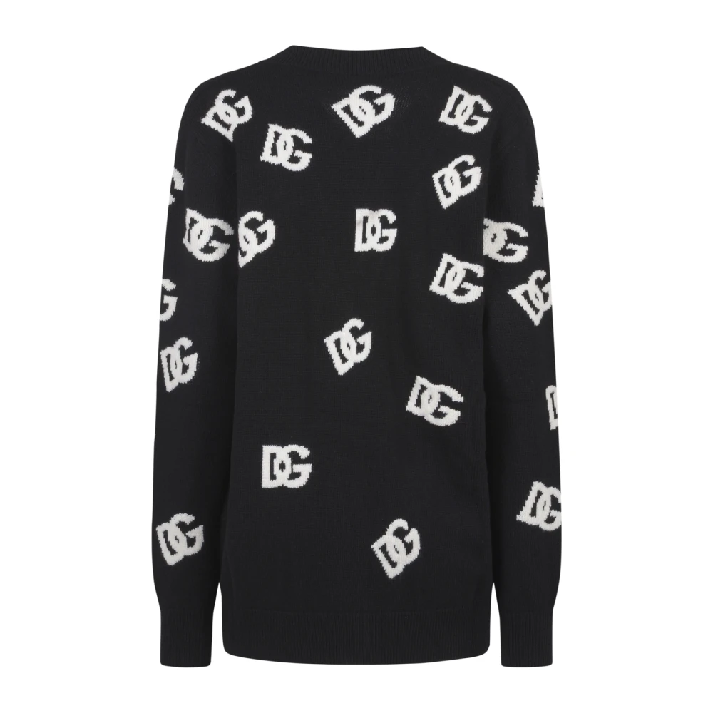 Dolce & Gabbana Zwarte Cardigan Sweaters met Knopen Black Dames