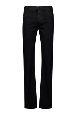 Svarta Logo Patch Straight Jeans