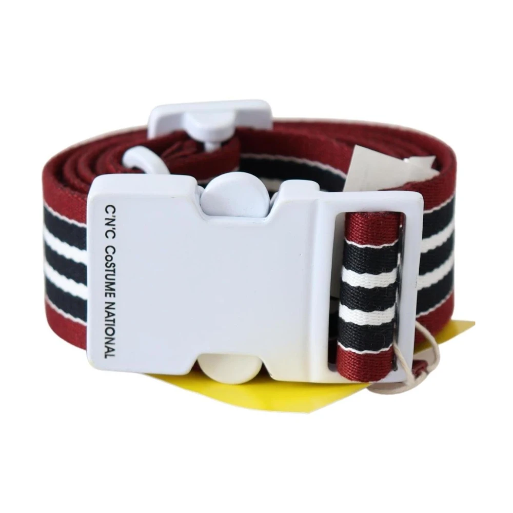 Costume National Men's Webbing Belt With Adjustable Buckle Closure
