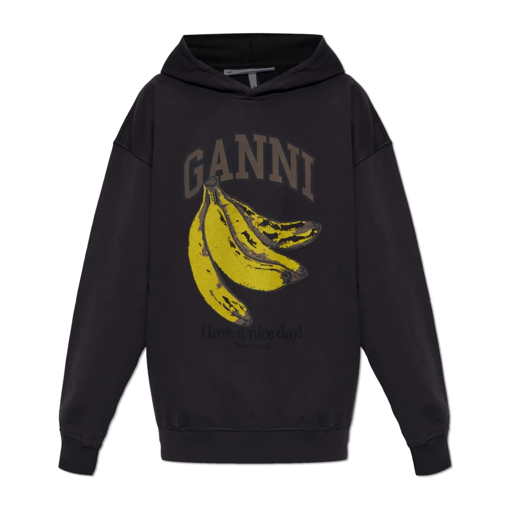 Ganni Donna Nero - Felpa Oversize - Sweatshirts & Hoodies - Xs