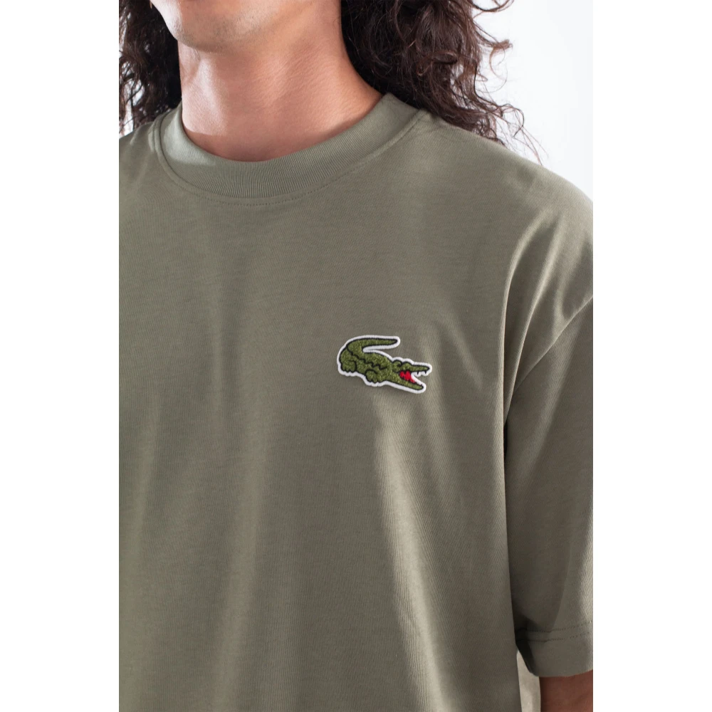 Lacoste Losse Croc Tee in BMY Green Heren