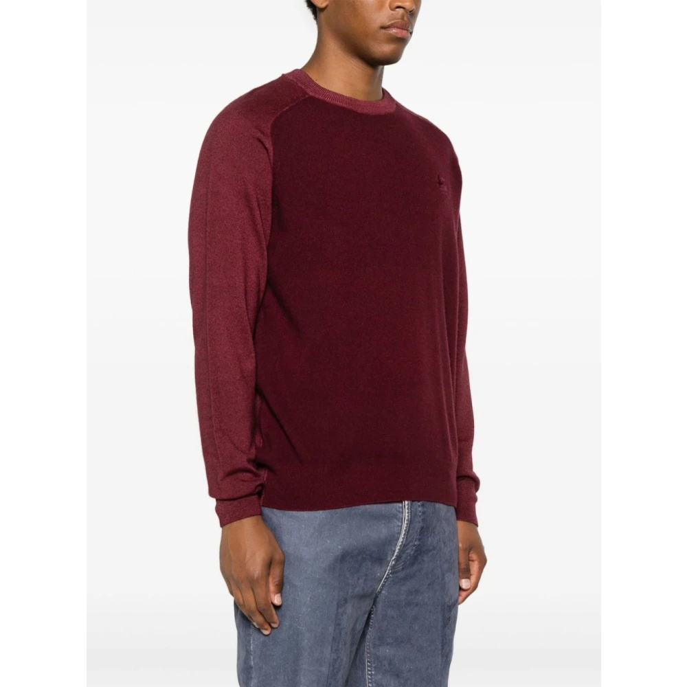 ETRO Bordeaux Sweater Aw24 Red Heren