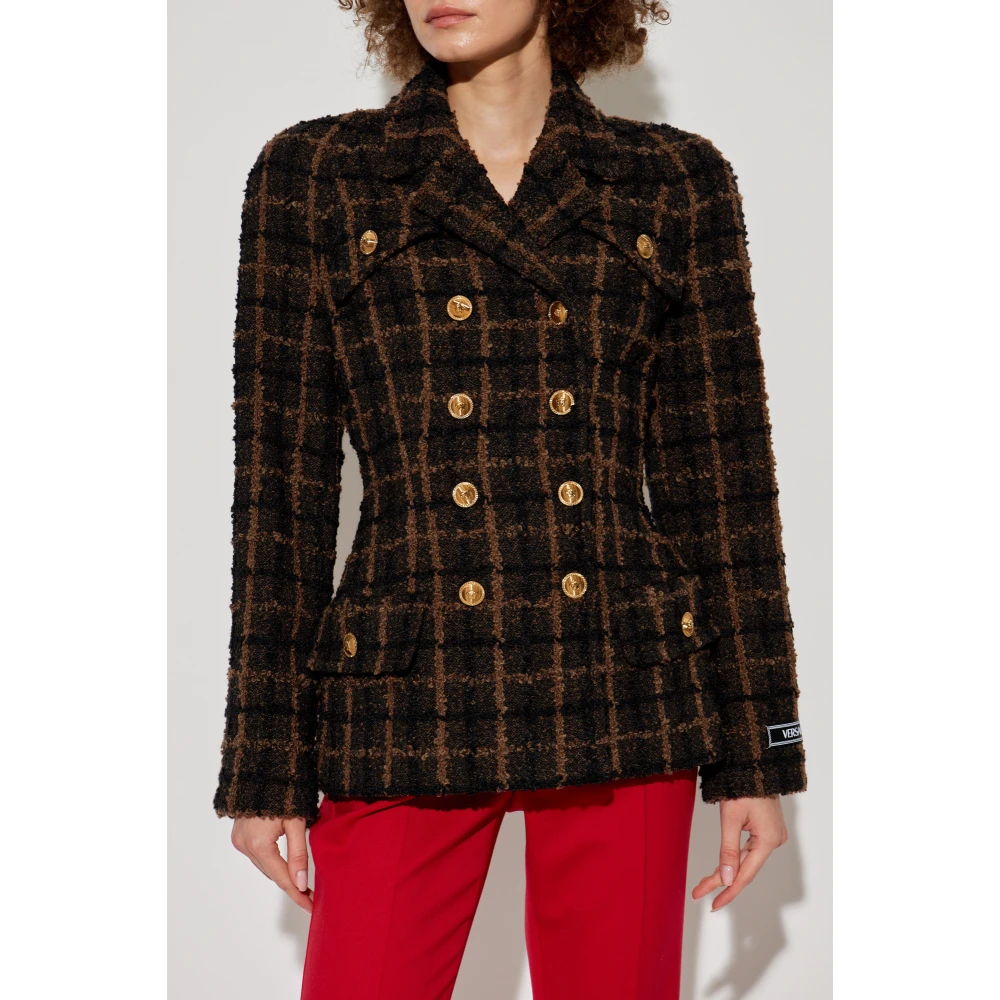 Versace Double-breasted blazer Brown Dames