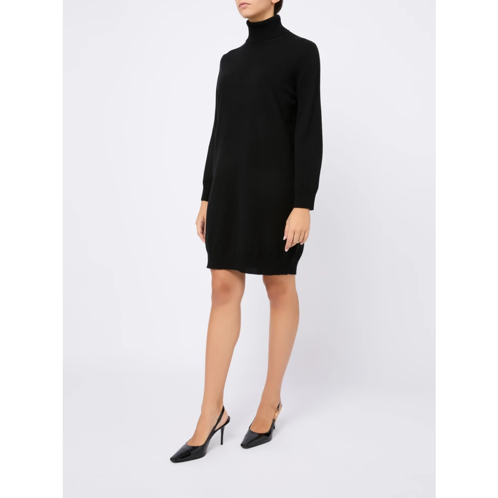 Kangra Zwart Wol Kasjmier Jurk Black Dames