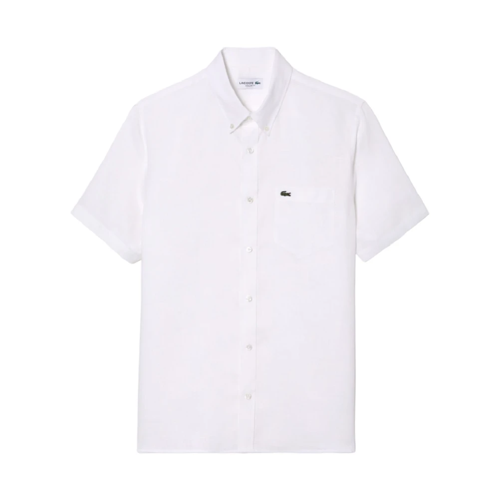 Lacoste Vit Linneskjorta för Män White, Herr