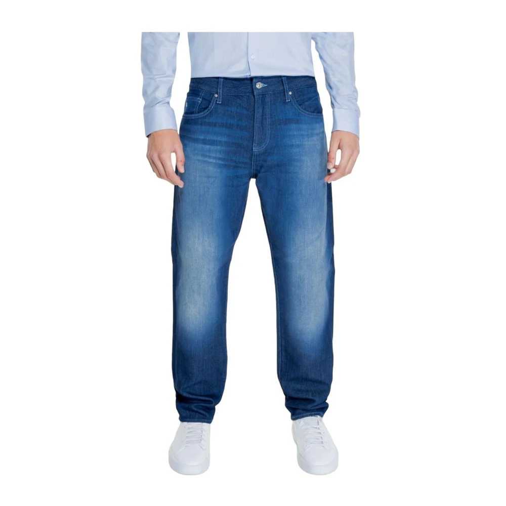 Armani Exchange Men's Blue Straight Jeans,, Cotton Blend Jeans & Trousers W33 L32