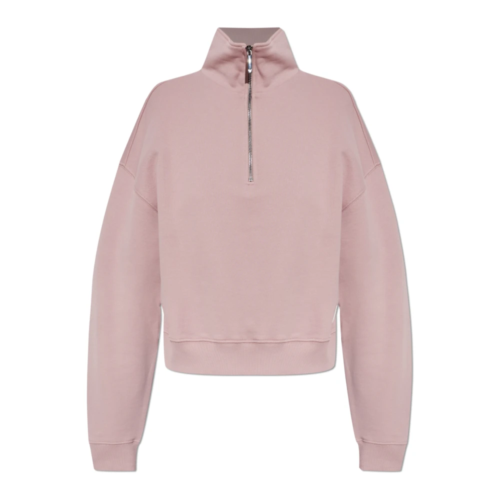 Emporio Armani Vrouw Roze Hoodies & Sweatvesten Dames, L, Katoen, Sweatshirt Met Logopatch
