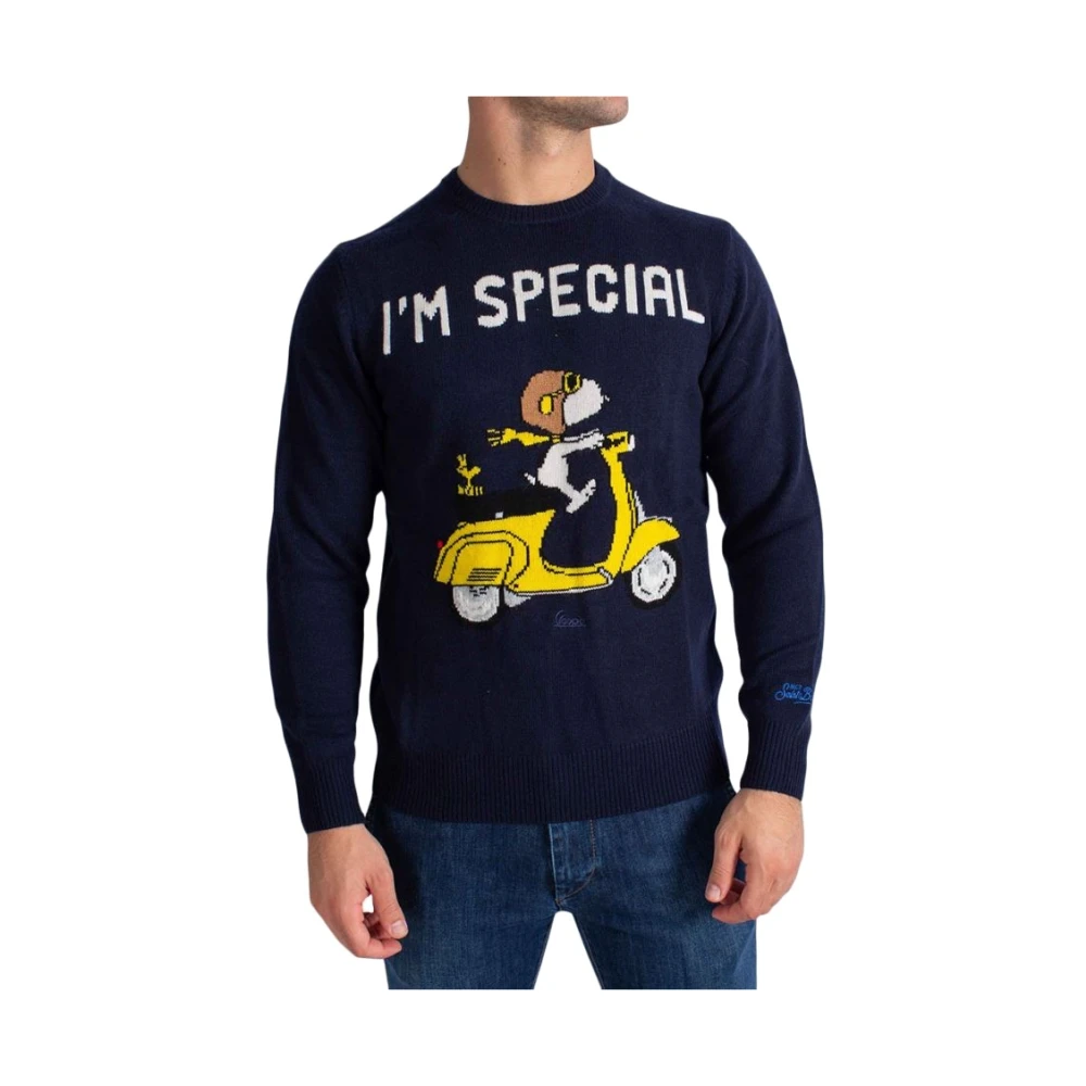 MC2 Saint Barth Blauwe Heron Snoopy Special Trui voor Heren Blue Heren