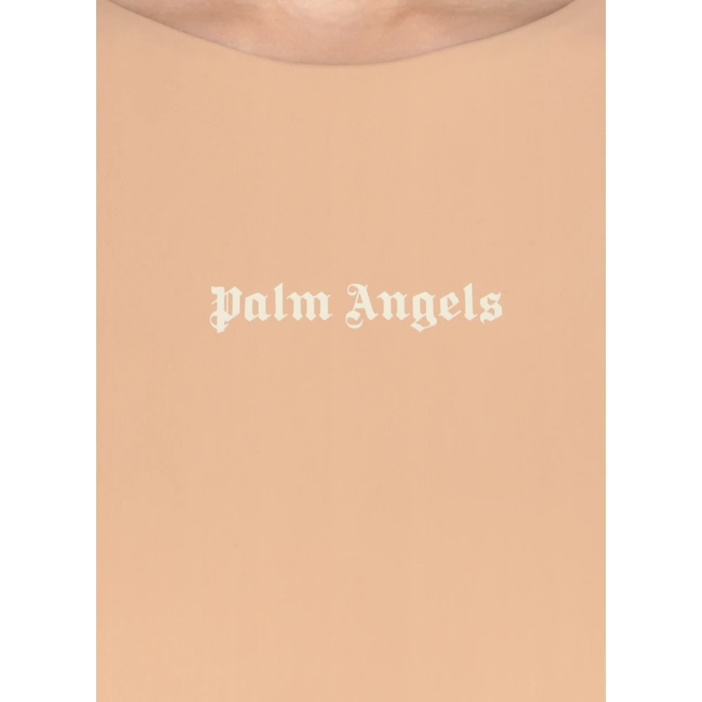 Palm Angels Roze Mouwloze Ronde Hals Top Pink Dames