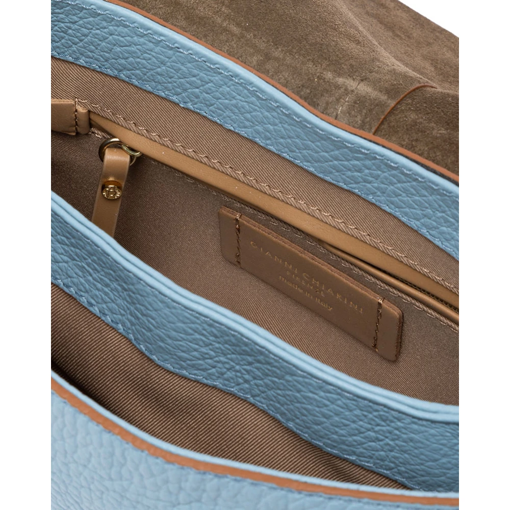 Gianni Chiarini Blauwe Schoudertas met Afneembaar Handvat Blue Dames