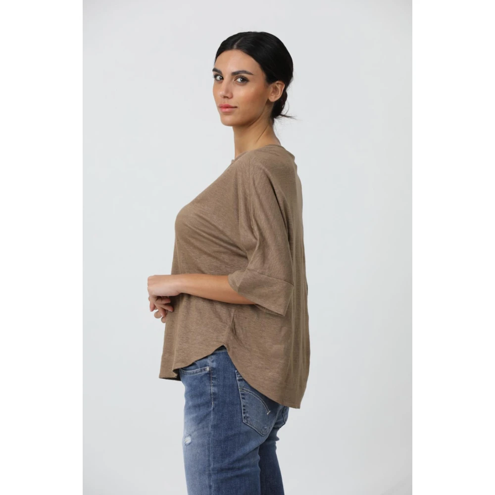 Gran Sasso Stijlvolle Maglia Shirt Beige Dames