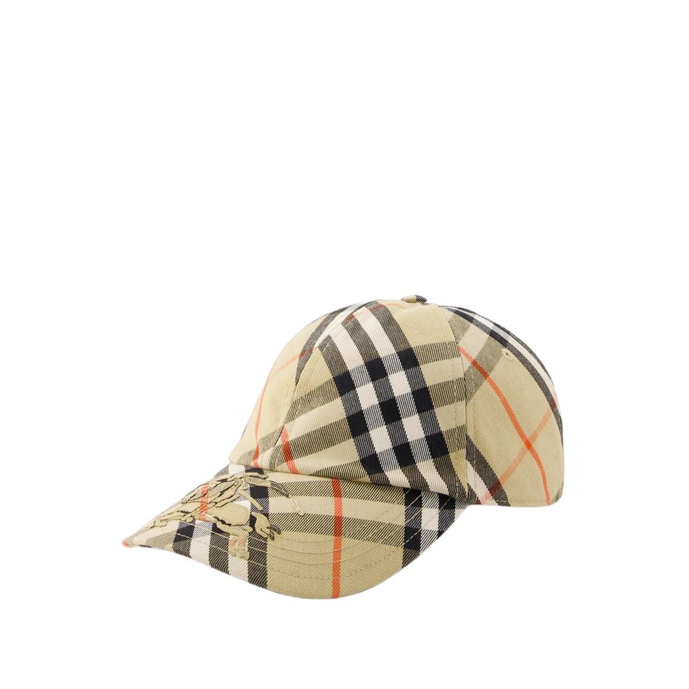 Gorra Beige Sintetica Bias Check Burberry Mujer Miinto