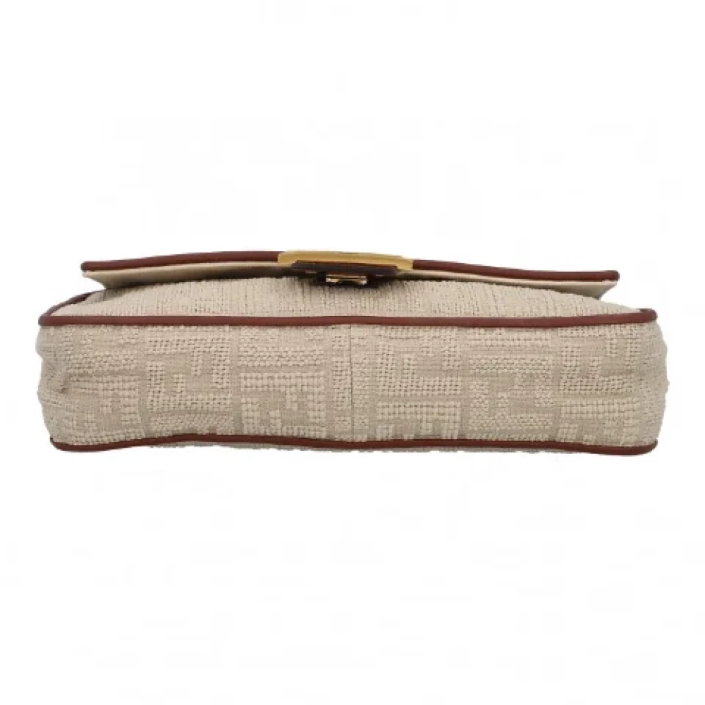 Fendi Vintage Pre-owned Leather crossbody-bags Beige Dames