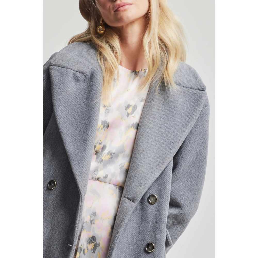 Kocca Klassieke Wollen Jas Gray Dames