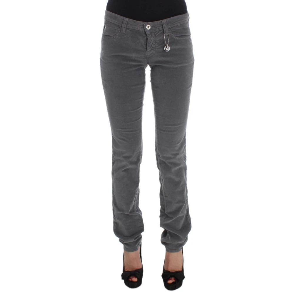 Costume National Women's Gray Slim Fit Jeans, W25, Slim Jeans Elegant Style