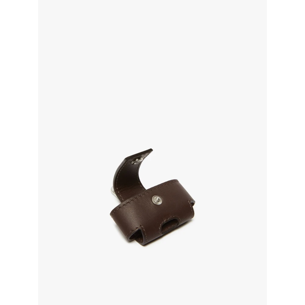 Max Mara Weekend Leren AirPods Pro Hoesje met Pasticcino Detail Brown Dames