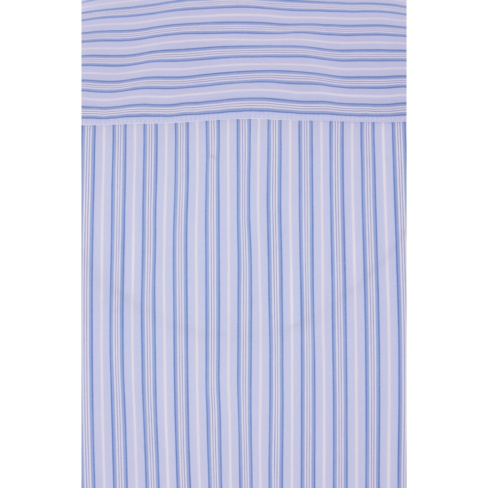 Comme des Garçons Gestreept popeline overhemd met stippen Blue Heren