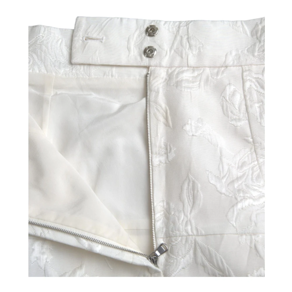 Dolce & Gabbana A-lijn Mini Rok met Aardbeienprint White Dames