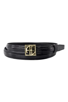 Svart Läder Monogrambä