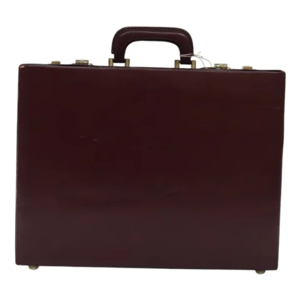 Cartier Vintage Pre-owned Leather handbags Red Heren