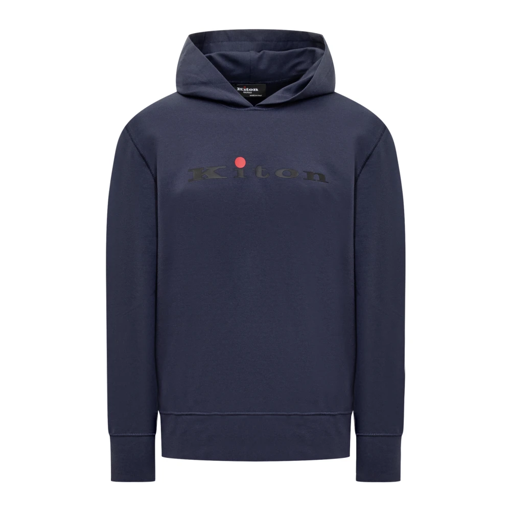 Kiton Hoodies Blue Heren