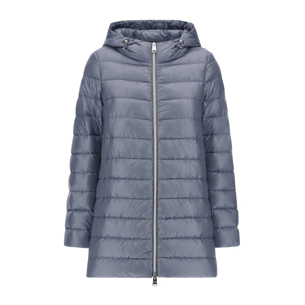 Herno Nylon Ultralight A-Shape Resort Jas Blue Dames